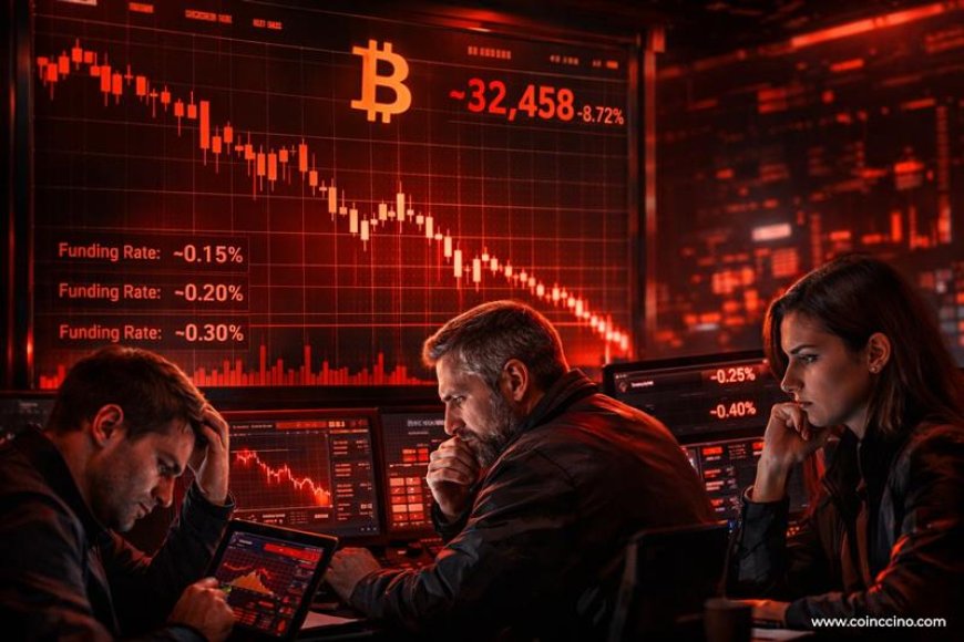 Bitcoin Bearish Sentiment Persists as Funding Rates Turn Negative