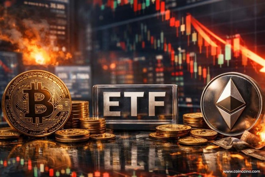 Bitcoin and Ethereum Drop as ETF Outflows Hit Crypto Market